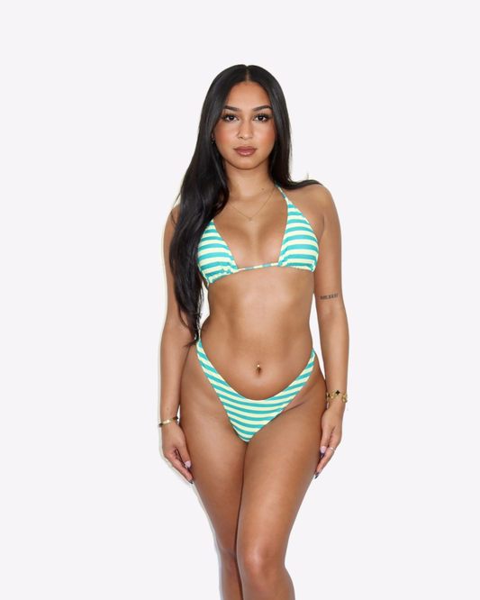 Citrus Stripe Bikini Top