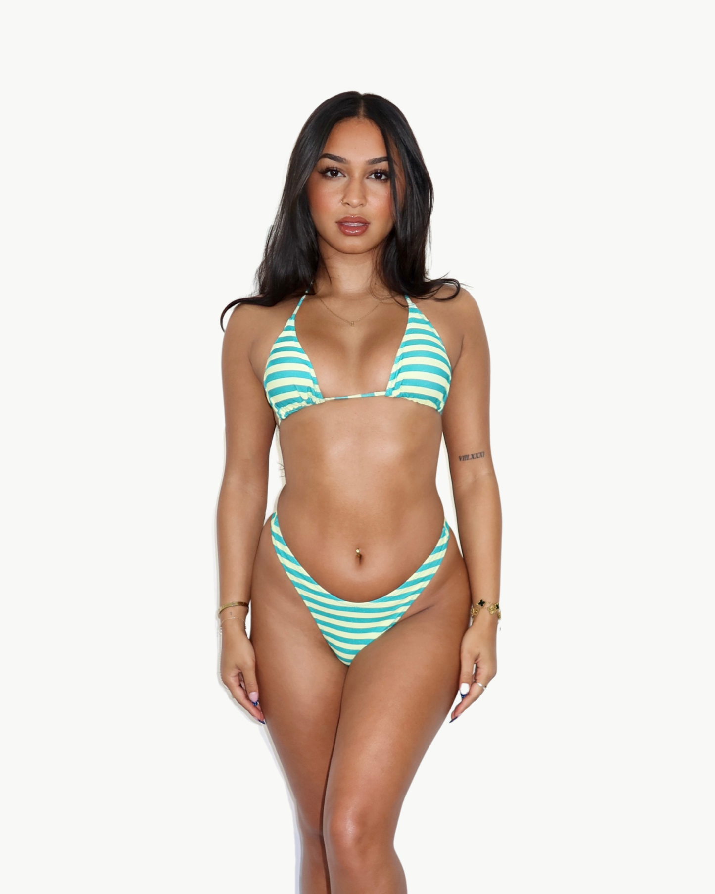 Citrus Stripe Bikini Top