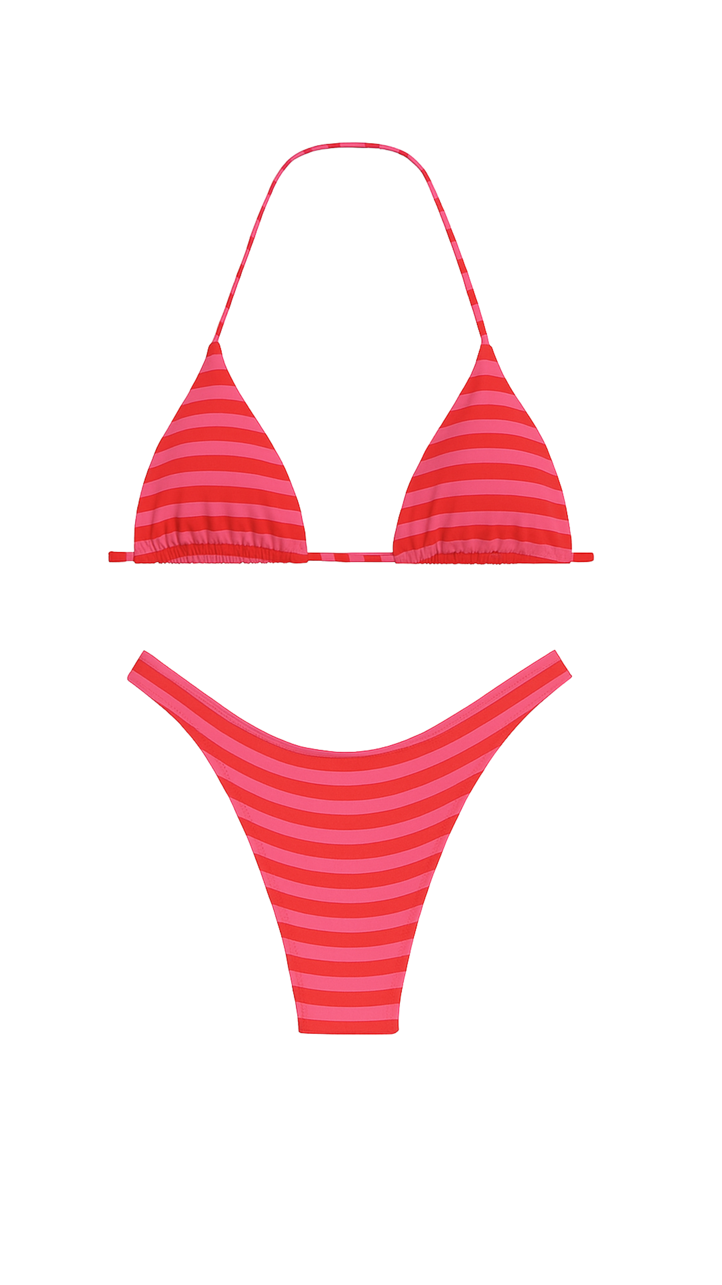 Rosé Stripe Bikini Top